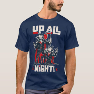 毎晩徹夜して血の吸血鬼を飲む Tシャツ