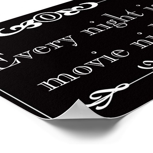 毎晩映画の夜のポスター ポスター (角)