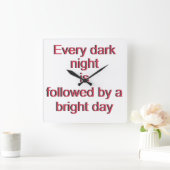 毎晩 スクエア壁時計 (ホーム)