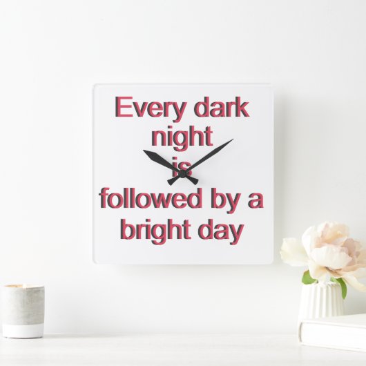 毎晩 スクエア壁時計 (ホーム)