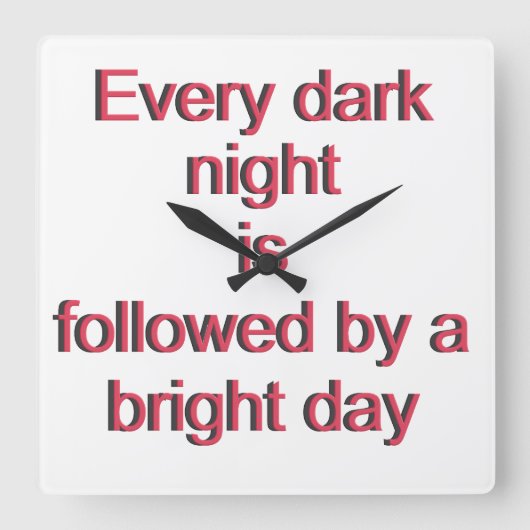 毎晩 スクエア壁時計 (正面)