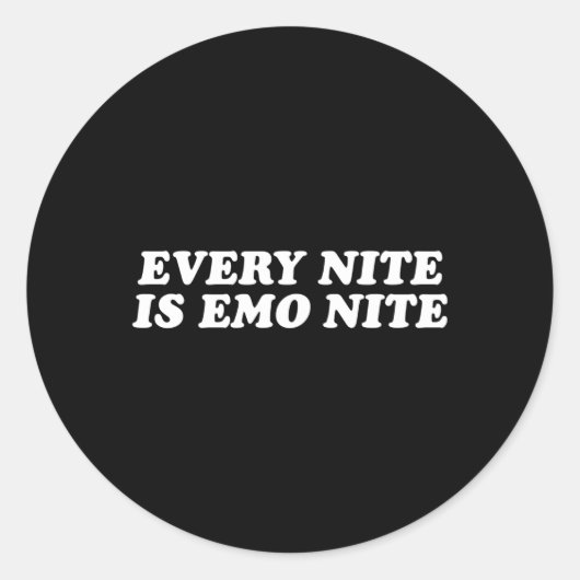 毎晩Emo Niteは毎晩Emo Night ラウンドシール (正面)