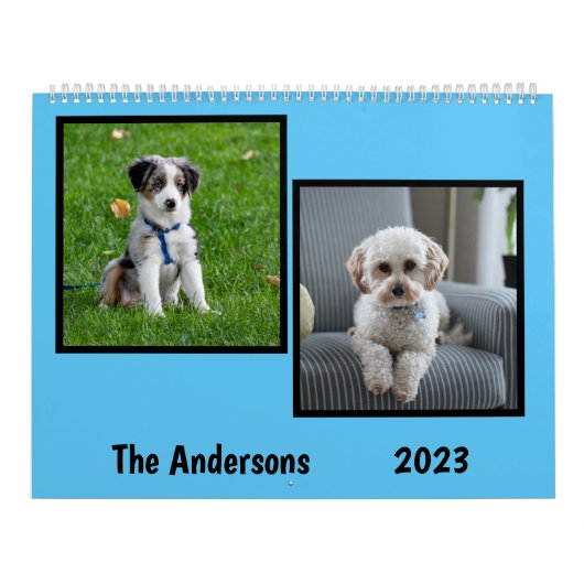 毎月のカレンダーに犬の写真を追加する カレンダー (カバー)