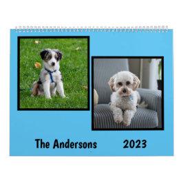 毎月のカレンダーに犬の写真を追加する カレンダー