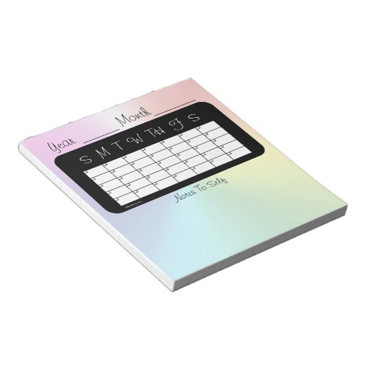 毎月のプランナーきらめくカレンダーby Janz Notepad ノートパッド (アングル)