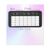 毎月のプランナーマイアミきらめくカレンダーbyヤンツ ノートパッド (正面)