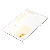 毎月のプランナー – かわいいハチのテーマ- A4印刷可能P ノートパッド (アングル)