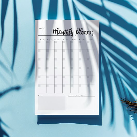 毎月のプランナー ノートパッド