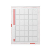 毎月のプランナー- Rdリボン ノートパッド (回転)