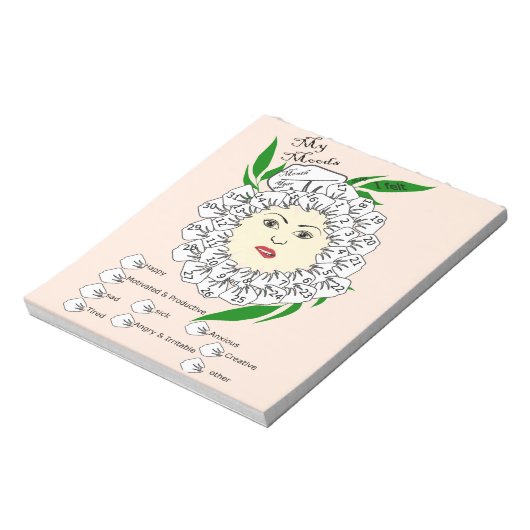 毎月のムードトラッカー ノートパッド (回転)