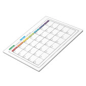 毎月の予定表メモ帳 ノートパッド (アングル)