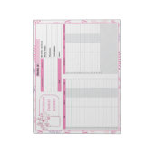 毎月の予算と請求書の追跡 ノートパッド (回転)