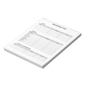 毎月の予算トラッカー ノートパッド (回転)