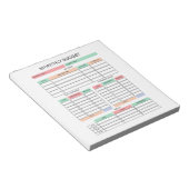 毎月の予算メモ帳 ノートパッド (アングル)