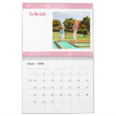 毎月の写真の一覧ピンクのグラデーションきらめく カレンダー (3月 2026)