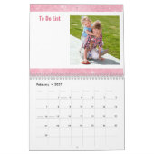 毎月の写真の一覧ピンクのグラデーションきらめく カレンダー (2月 2027)