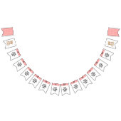 毎月の写真バナー最初の誕生日テディベア バンティングフラッグ (全)