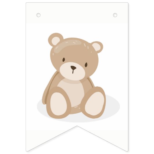 毎月の写真バナー最初の誕生日テディベア バンティングフラッグ (第2の旗)