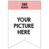 毎月の写真バナー最初の誕生日テディベア バンティングフラッグ (第3の旗)