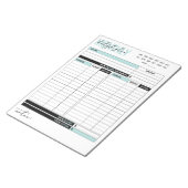 毎月の収支予算計画メモ帳 ノートパッド (アングル)