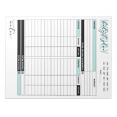 毎月の収支予算計画メモ帳 ノートパッド (正面)