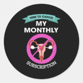 毎月の定期購読のヒステリーをキャンセルするには ラウンドシール (正面)