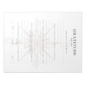 毎月の感謝のハイライトとプレビュー ノートパッド (正面)