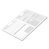 毎月の概要と毎月の予算メモ帳 ノートパッド (アングル)