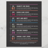 毎月の次回カレンダーのイベントスケジュール チラシ (裏面)