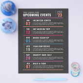 毎月の次回カレンダーのイベントスケジュール チラシ (シングル)