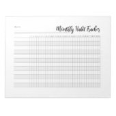 毎月の習慣の追跡メモ帳 ノートパッド (正面)