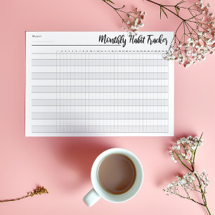毎月の習慣の追跡メモ帳 ノートパッド