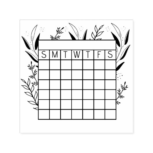 毎月の習慣トラッカー、カレンダースタンプ、ジャーナル消しゴム セルフインキングスタンプ (デザイン)