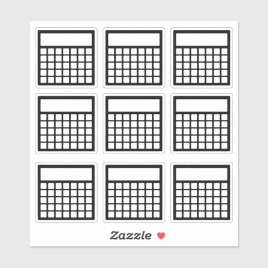 毎月の習慣トラッカー シール (シート)