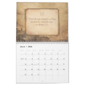 毎月の聖書の詩。イエスキリスト・クリスチャン カレンダー (3月 2026)