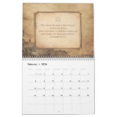 毎月の聖書の詩。イエスキリスト・クリスチャン カレンダー (2月 2026)