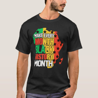 毎月の黒人歴史月間を男おもしろいが歩く Tシャツ