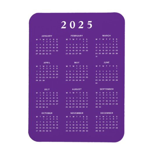 毎月の2025カレンダー マグネット (縦)