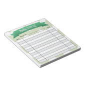 毎月のTo Doリスト – 緑 ノートパッド (アングル)