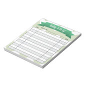 毎月のTo Doリスト – 緑 ノートパッド (回転)