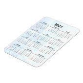 毎月2021カレンダーマグネットテクスチャ マグネット (左側)