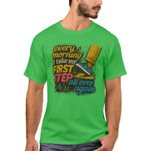 毎朝の第一歩 - Tシャツ