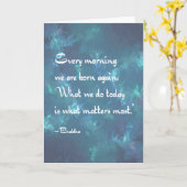 毎朝マインドフルネスブッダ引用文 カード (黄色い花)