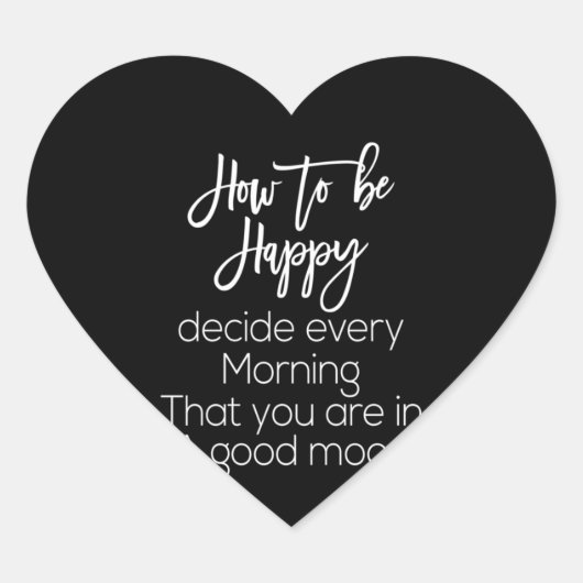 毎朝自分が幸せだと決める方法 ハートシール (正面)