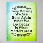毎朝、我々は再生まれび、意欲を起こインスパイア再び来る ポスター (正面)