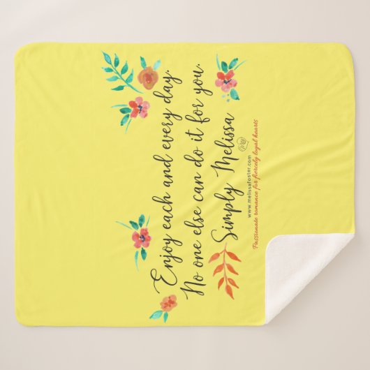 毎楽しむ日イエローシェルパ毛布 シェルパブランケット (正面(横))