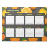 毎週のオレンジ付きプランナー ノートパッド (正面)