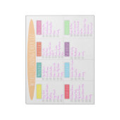 毎週のクリーニングのチェックリストメモ帳 ノートパッド (回転)