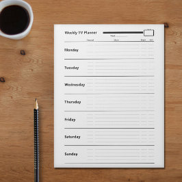 毎週のテレビプランナー ノートパッド
