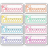 毎週のビタミン剤の追跡薬ピルリマインダー シール (正面)
